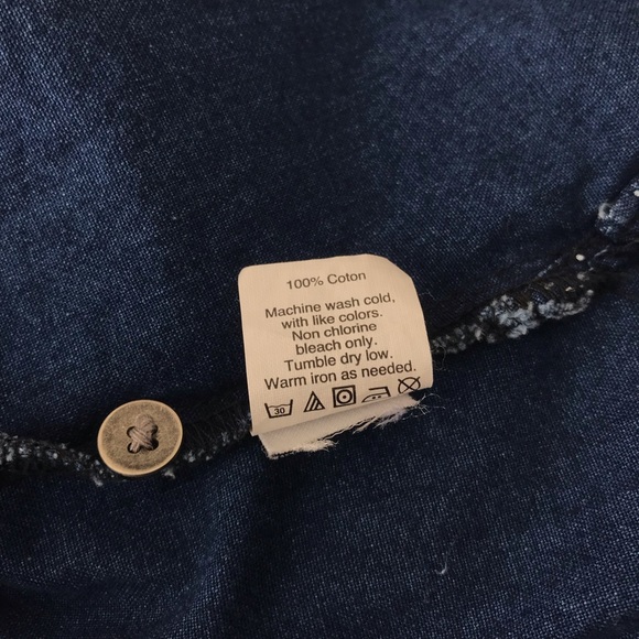 m a d e w e l l ♡ Chambray Dot Top XS - Picture 6 of 8